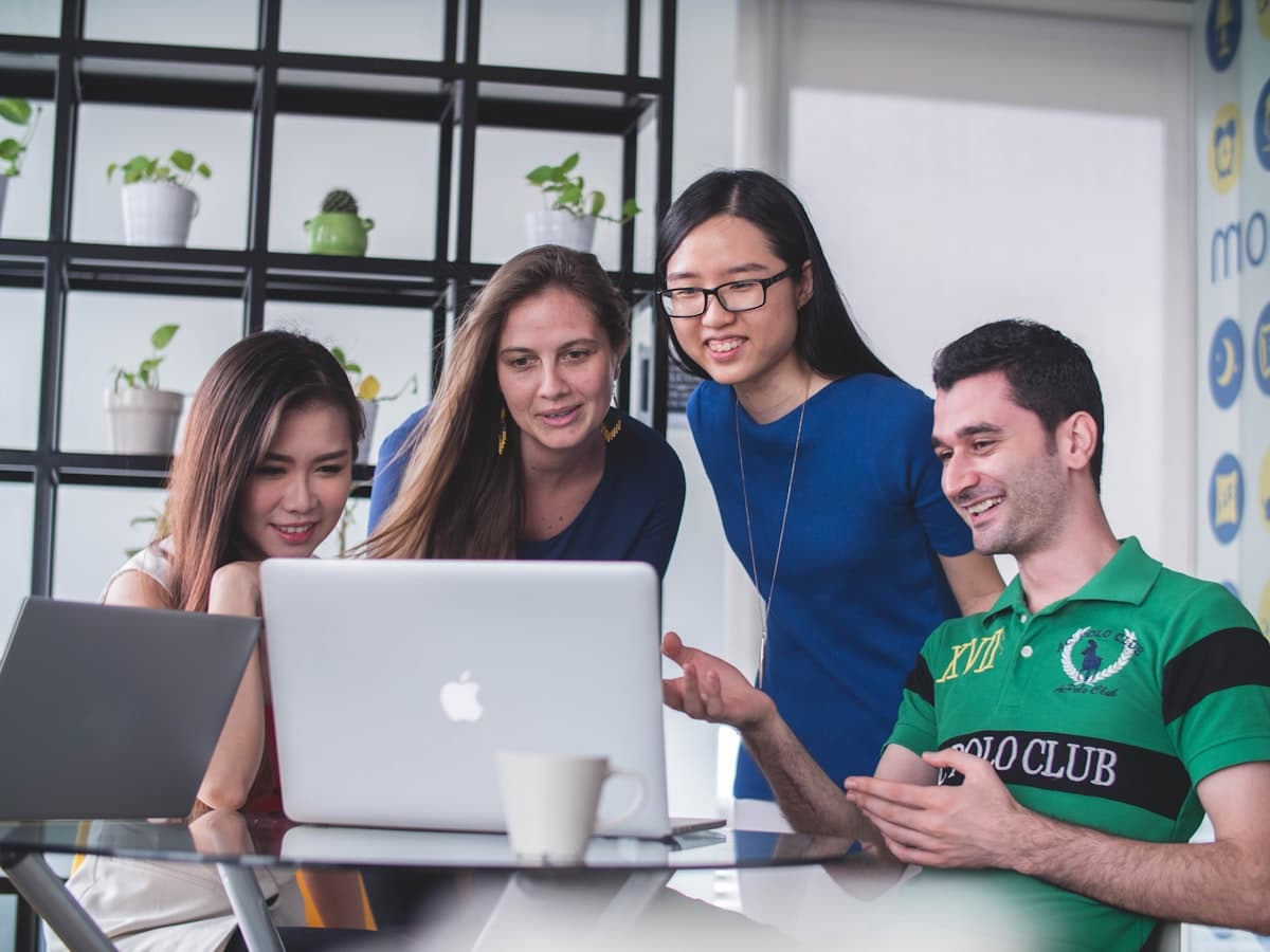 Students in a learning environment